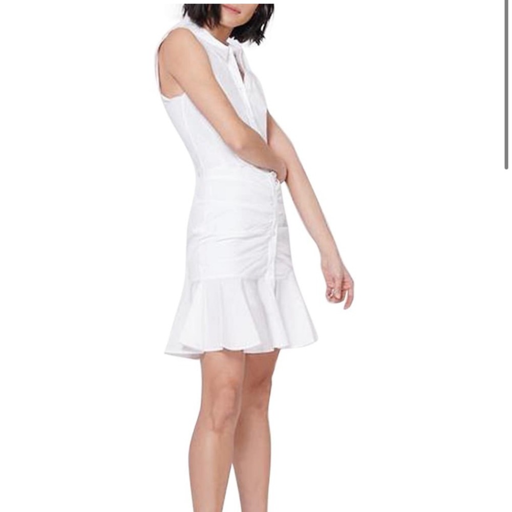 Veronica Beard
Ruched Flounce-Hem Shirtdress